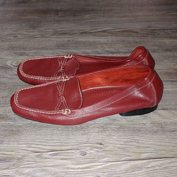 Karen Scott dark red Wendy flats Sz 7.5 - Picture 2 of 6